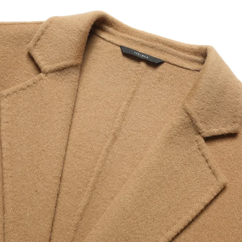 Двустороннее шерстяное пальто ручной работы для мужчин осень/зима 2023 новая