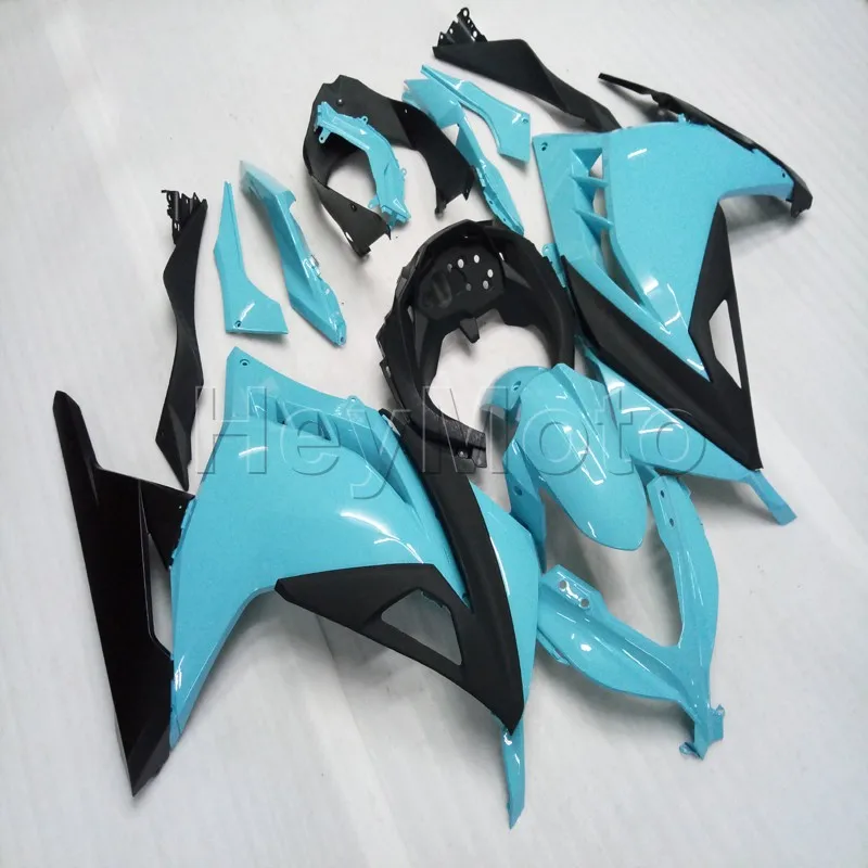 Комплект обтекателей для впрыска ZX300R EX300 2013 2014 синий EX 300 13 14 пластиковый комплект