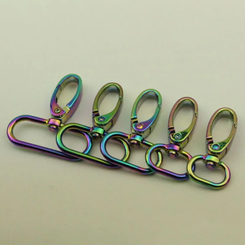 

1pcs Metal Colorful Snap Hook New Style Swivel Eye Trigger Clip Clasp For DIY Leather Craft Bag Strap Belt Webbing 5 Sizes
