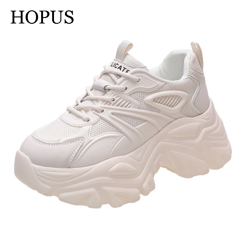 

HOPUS New Women Sport Sneakers Thick-Soled Women's Shoes 2022 Trend Breathable Mesh Platform Sports Shoes Casual Tennis Female