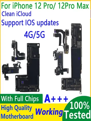 Разблокированная материнская плата для iPhone 12 pro для iphone 12 pro max с Face ID Supprt iOS Обновление Clean icloud Замена логической платы