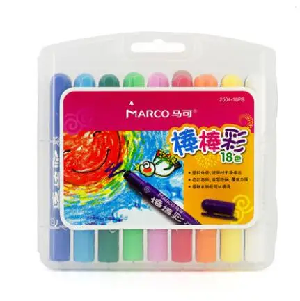 Non-toxic Easy to clean 18 colors Oil pastel Crayons for child free shipping