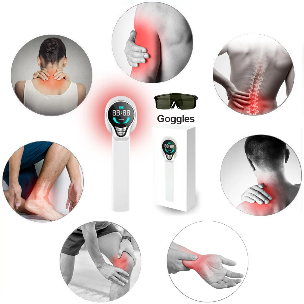 

LASTEK Enhanced Handheld Laser Therapy Device 4x808nm Arm Back Leg Pain Relief Wounds Healing Ulcers Cystitis Arthritis Sciatica