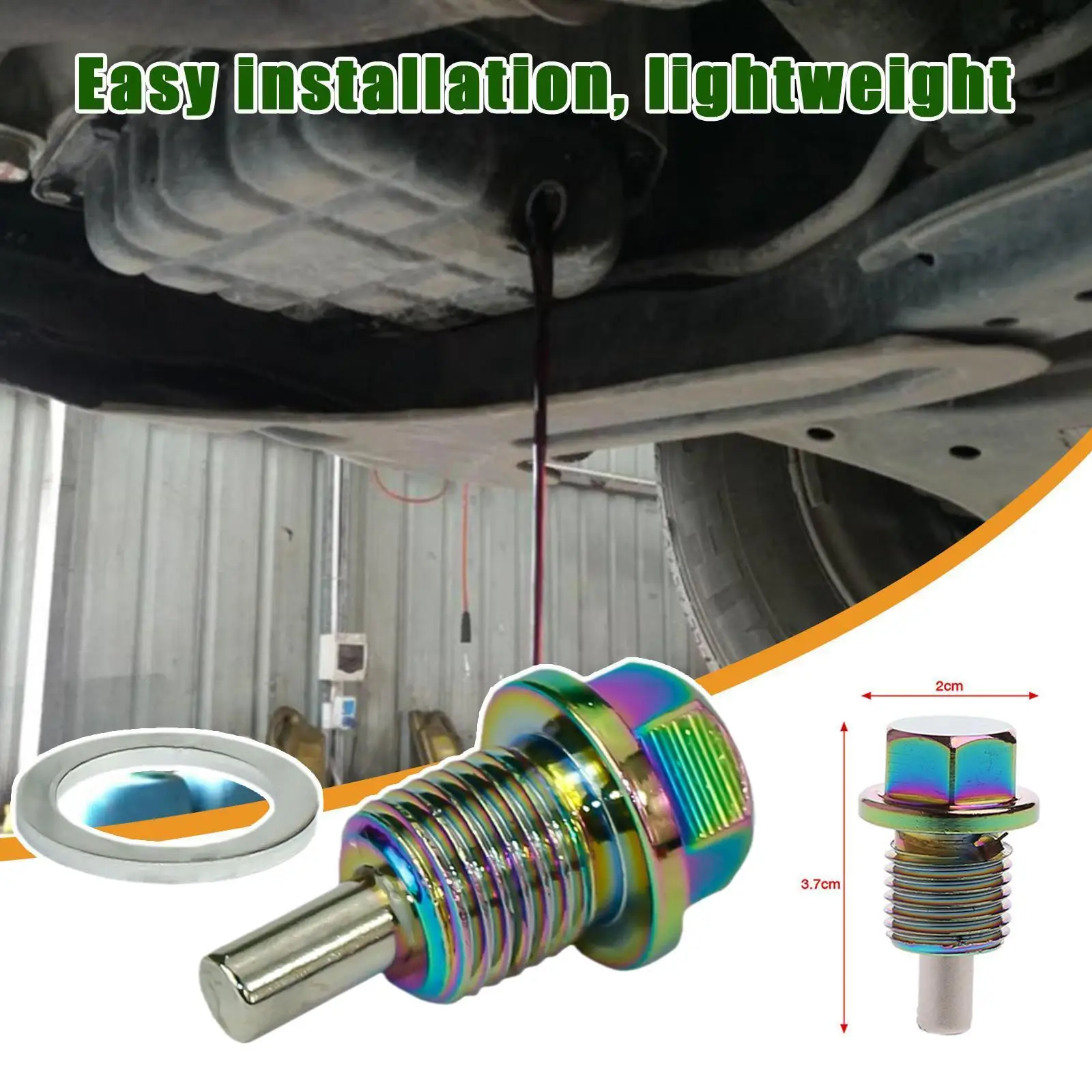 

M14x1.5 Magnetic Oil Drain Plug &Oil Drain Sump Nut Oil Screw Car Modification Colorful Plug Pan Oil Drain Accessories F9E3