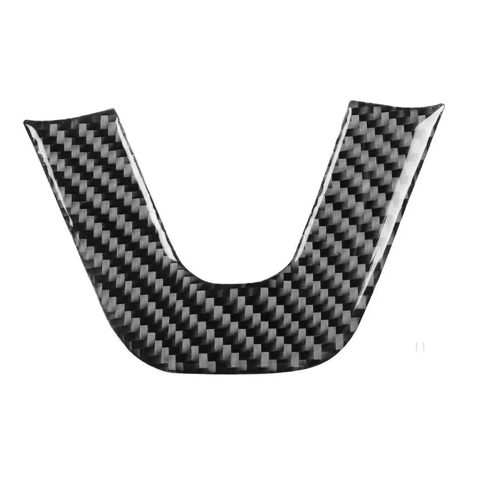 

Carbon Fiber Pattern Interior Steering Wheel Chin Decoration Trim Sticker Compatible For New Challenger Modification Accessories