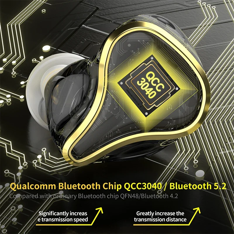 KZ-SK10 PRO Loop Iron Bluetooth TWS наушники с чипом Qualcomm для игр аудиовизуальных прослушивания