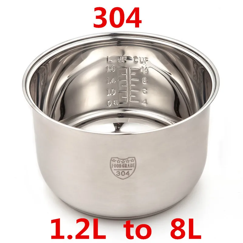 304 stainless steel rice cooker inner container Non stick Cooking Pot Replacement Accessories kitchen food Rice Cooker liner