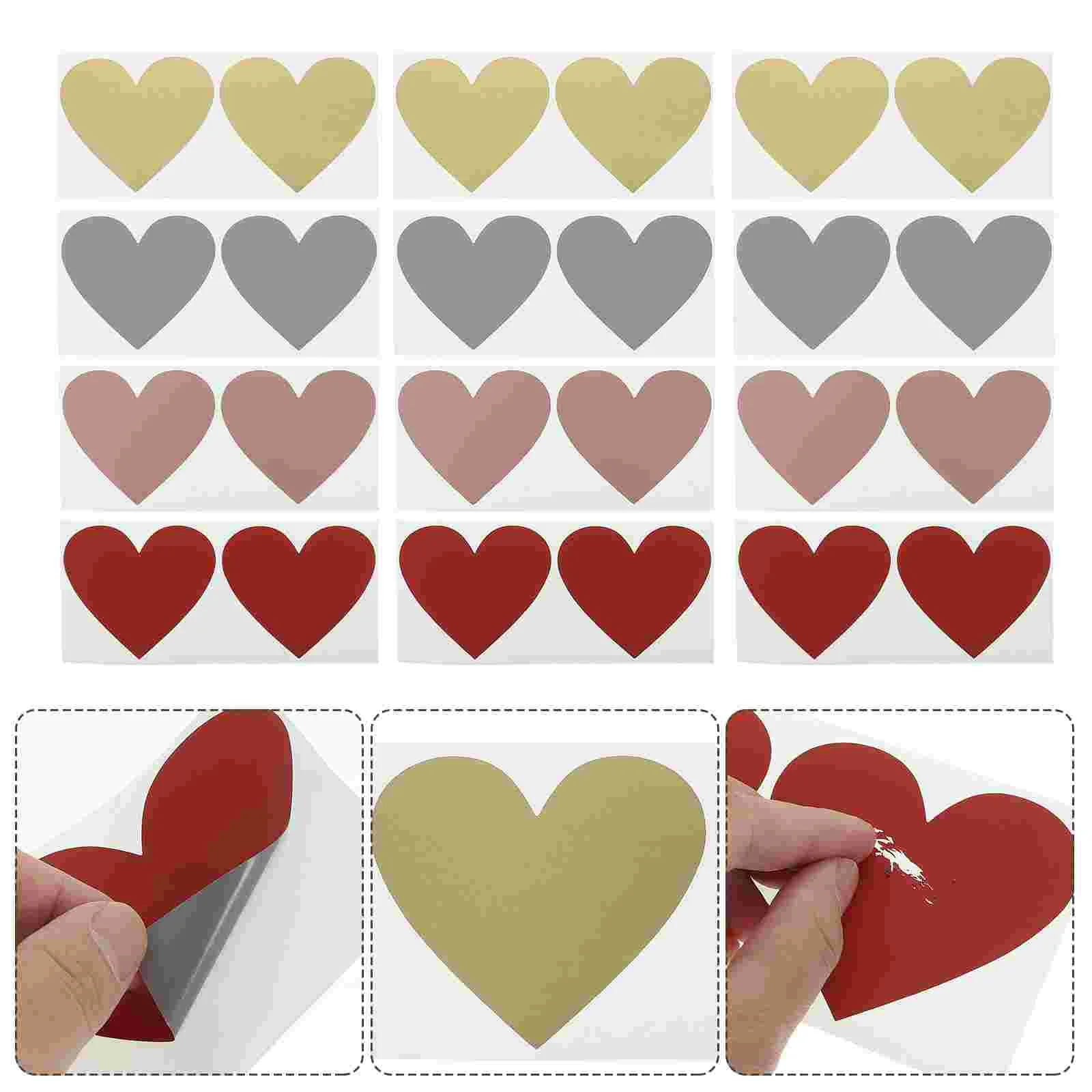 

Sticker Scratch Stickers Gift Heart Diy Labels Label Peel Tickets Stickoff Adhesive Stationery Tags Sealing Wrapping Paper Name