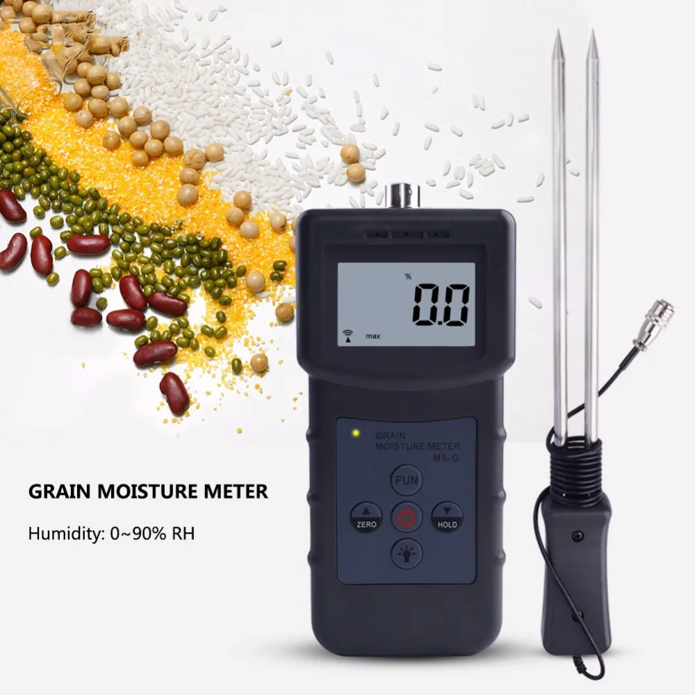 

Grain Moisture Meter Tester analyzer Digital For Barley Corn Hay Oats Rapeseed Rough Rice Sorghum Soybeans Wheat Flour Cocoa