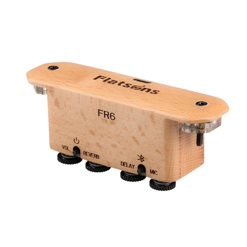 

Звукосниматели для гитары Flatsons, бас, встроенный эффект задержки реверберации, звукосниматель с вибрацией для акустических/народных/гитарн...