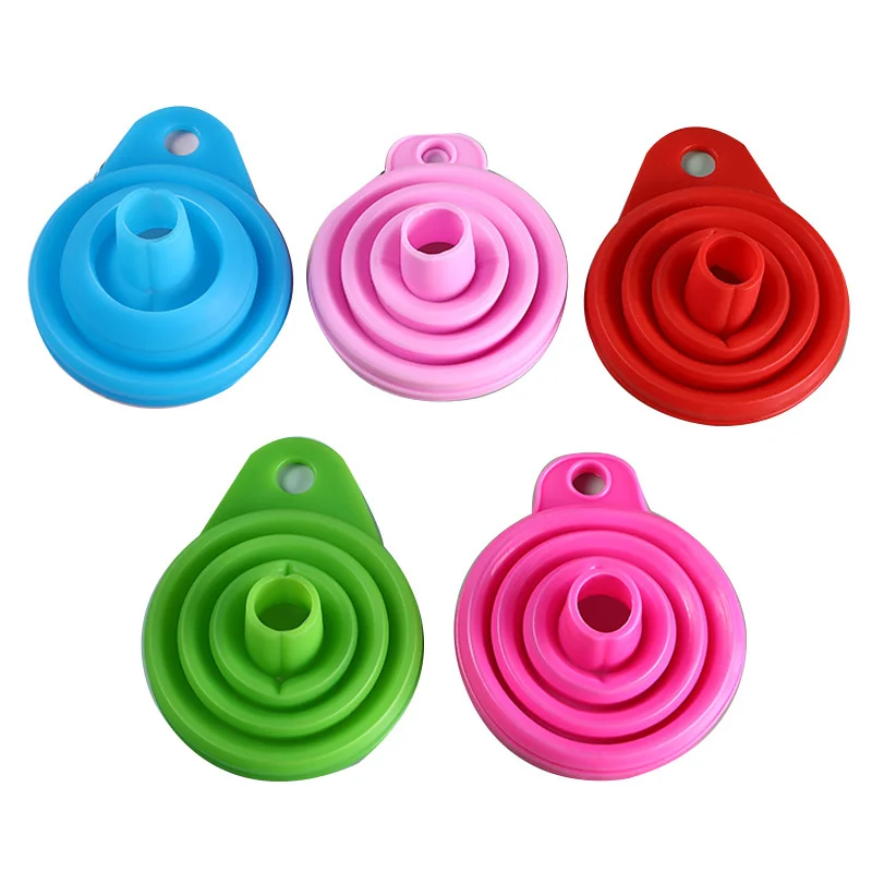 

Складная мини-воронка, Бытовая пластиковая воронка для розлива масла, домашняя силиконовая воронка для слива масла, разделенный резервуар