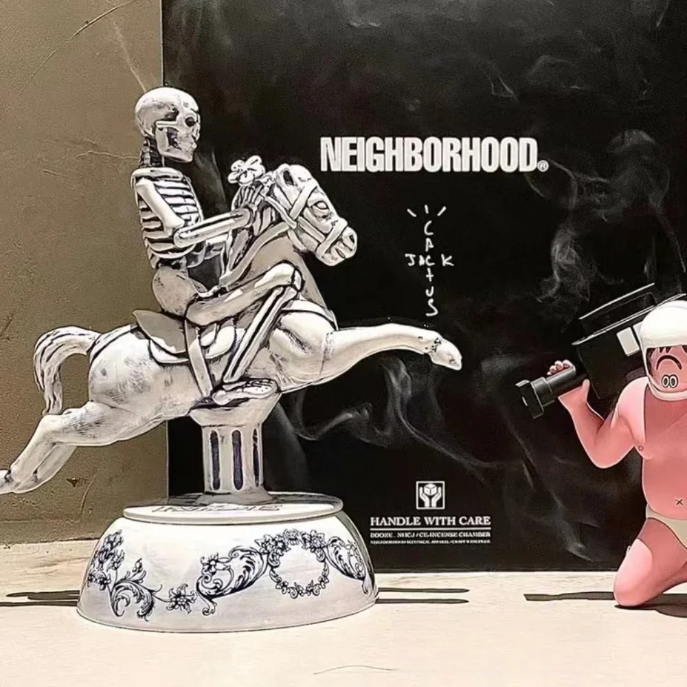 

NBHD FUTURA co-branded skull horse trendy ceramic incense burner Neighborhood trendy ornaments