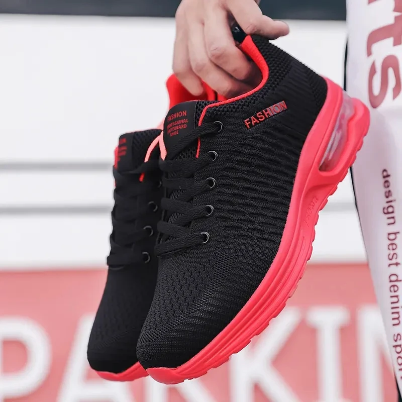 Unisex Sneakers Men's Knitted Light Sports Shoes Women Fashion Couple Air Cushion Running Shoes