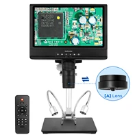 andonstar 2000x digital microscope 10 lcd display ad249 long object distance with adjustable metal stand for pcb soldering tool