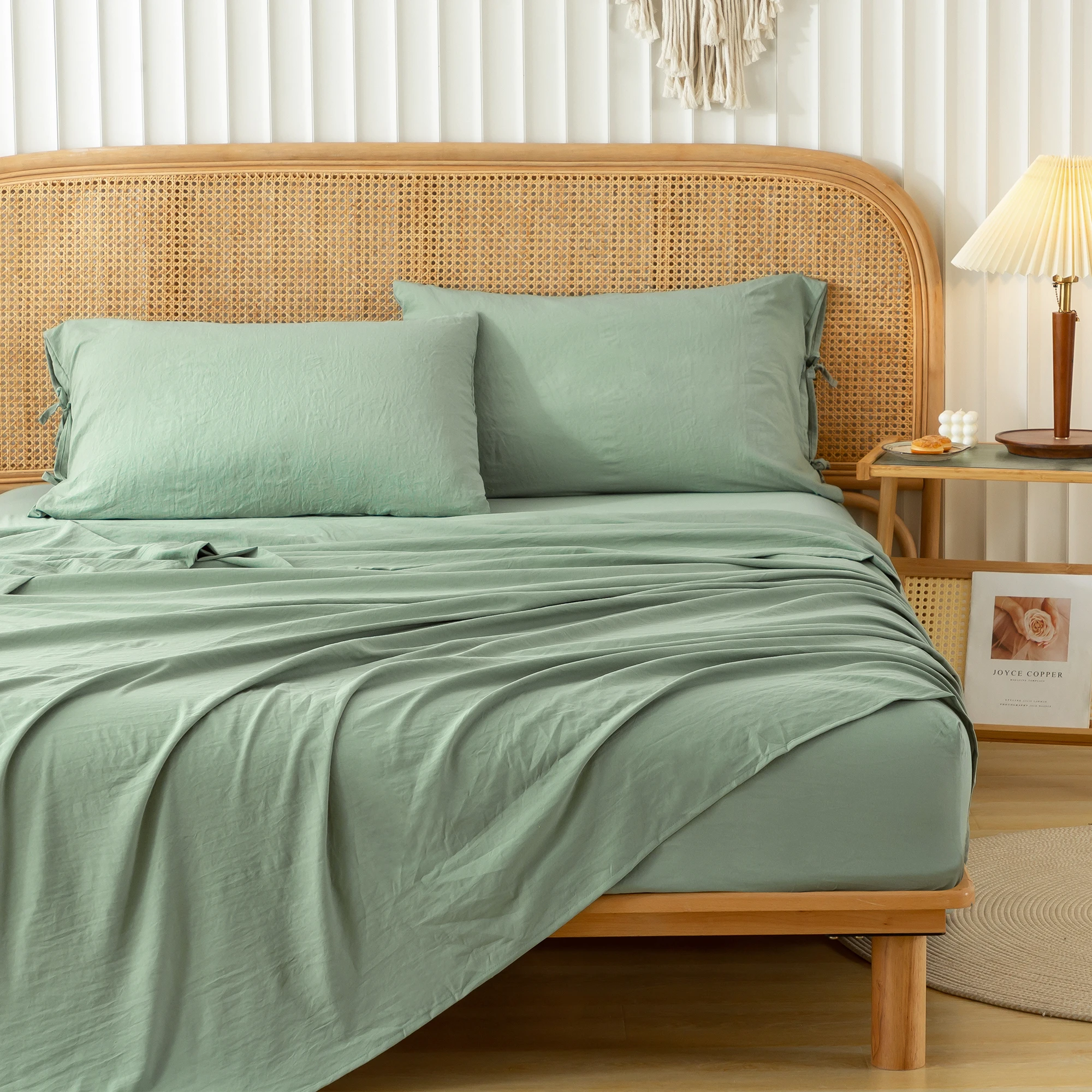 Ультра-мягкие детские комплекты постельного белья и наволочка зеленого цвета с 15