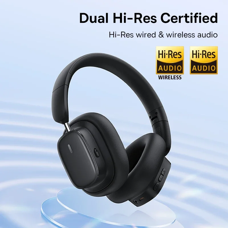 Фото Наушники Baseus Bowie H1i, беспроводные Bluetooth 5,3, наушники ANC с шумоподавлением, Hi-Fi 3D аудио, гарнитура Fone Gamer Pro №2