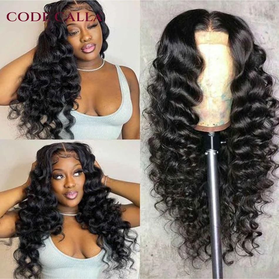 

30 Inch Loose Wave Lace Front Wig T Part Lace Wigs For Women Human Hair 4x4 Lace Closure Wig Pre plucked 250 Density Lace Wig