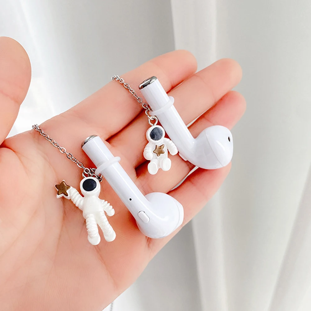 

Earphone Holder for Apple Airpods Space Astronaut Anti-lost Chain Headphones Strap Lanyard Ear Clip Necklace Accessories