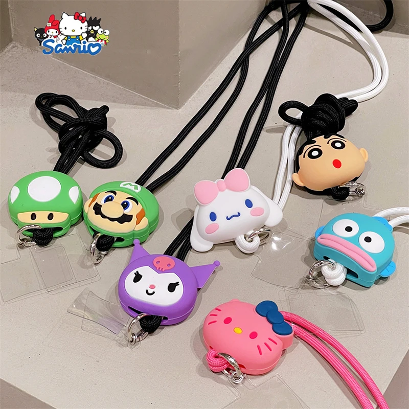 

Sanrio Cinnamoroll Phone Doll Lanyards Kawaii Kuromi Cute Anti-Lost Hanging Neck Lanyard Cartoon Chain Strap Toys Girls Gifts