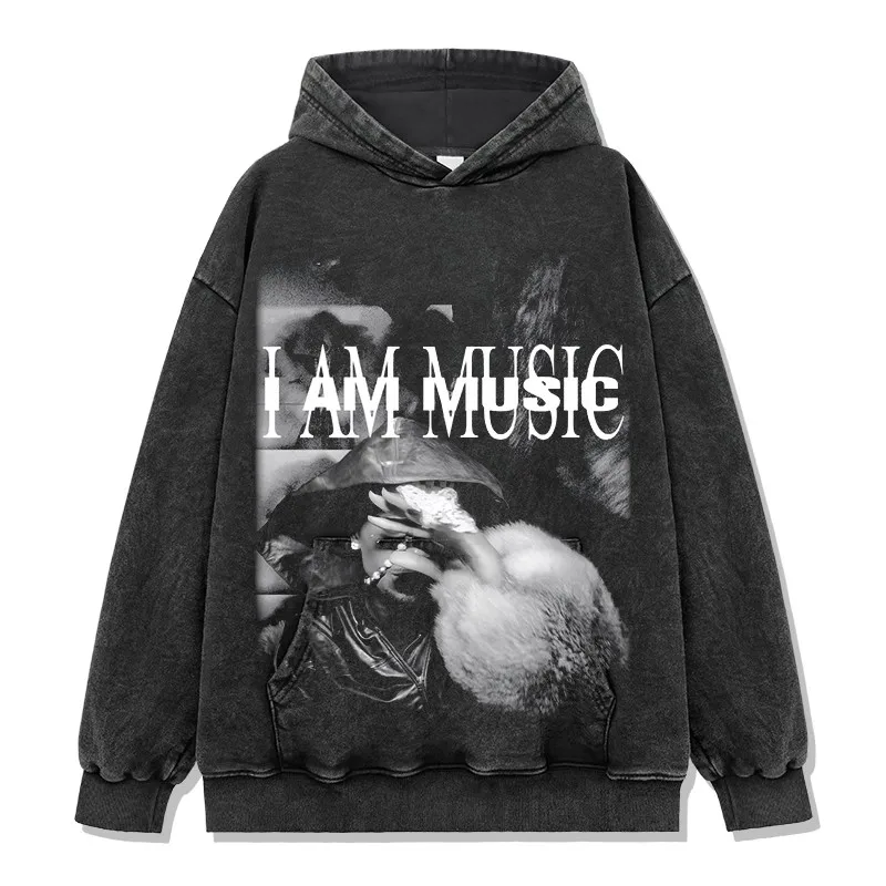 Фото 2025 I AM MUSIC Толстовка с капюшоном YVL Playboi Carti Толстовка в стиле хип-хоп WY1456 №1