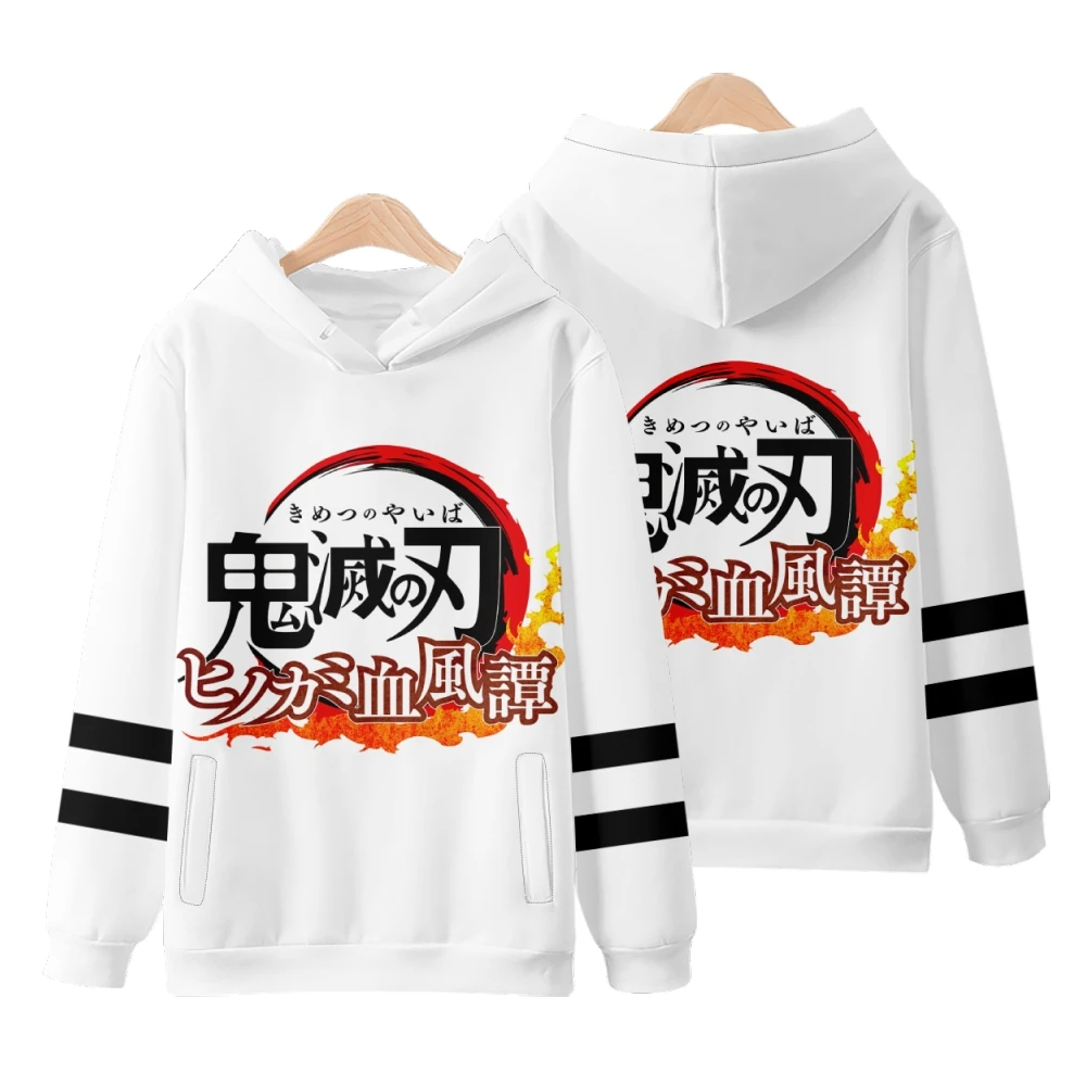 

Свитер с капюшоном y2k в стиле ретро для мужчин и женщин, модная толстовка с аниме принтом призраков и огнетучих лезвий, в стиле Харадзюку, вес...