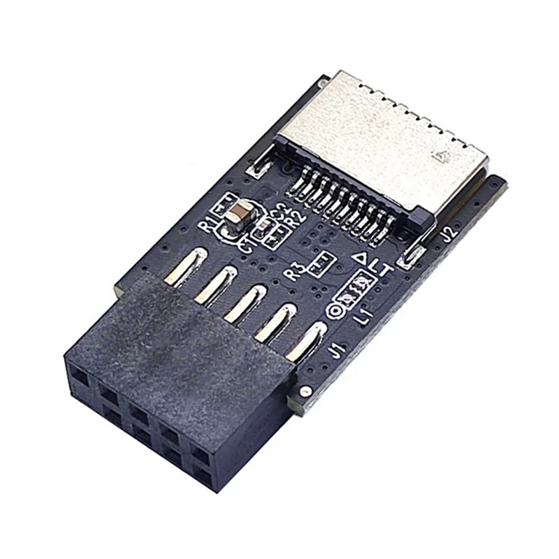 Преобразователь переднего разъема USB2.0 9Pin в TYPE-C A-KEY для материнской платы Адаптер