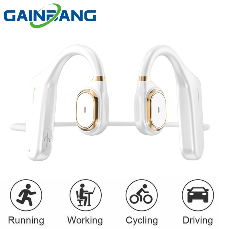 

Наушники GAINBANG As3 с костной проводимостью воздуха, беспроводные наушники Bluetooth, уличные стерео спортивные водонепроницаемые наушники с микр...