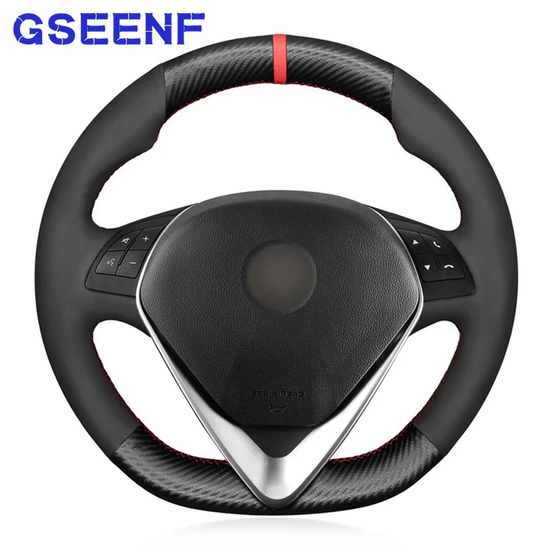 

For Mercedes Benz A180 A200 B180 B200 C180 C200 C260 C300 E200 E300 CLS260 CLS300 GLC260 GL Black Suede Car Steering Wheel Cover