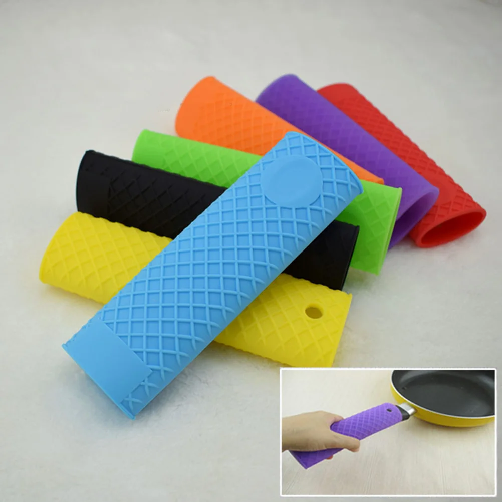

Tasteless Anti-slip Silicone Hot Handle Holder Heat Protecting Handle Potholder Kitchen Accessories