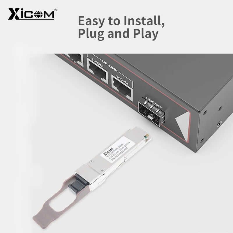 40G QSFP+SR 850nm 300m MPO Connector SFP Module Fiber Optical SFP Transceiver Module DDM Function Compatible with Cisco Switch