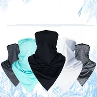 1pc outdoor cycling breathable ice silk neck cover sports neckwear headband face bandana windproof dust neck cool scarf wrap