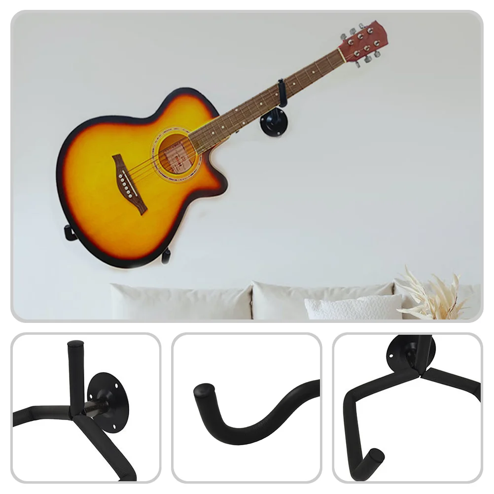 Съемная диагональная вешалка для гитары черная 2 шт./компл. крючок G8b настенное