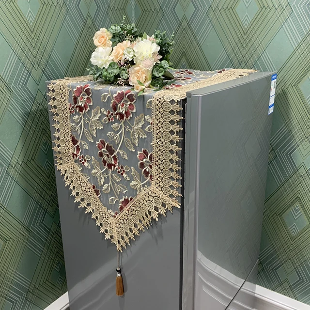 Table cloth Refrigerator Cover Table Runner Table Flag Oval Tassel Embroidered Tea Europe Tv Cabinet Lace Dresser Shoe Dust images - 6