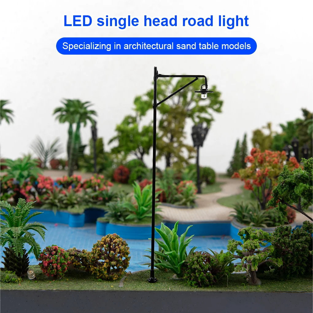 

1 50 1 87 Scale Post Lamps Model Making Train Street Lamp Miniature DIY Wired Light Moss Building Courtyard Type 1