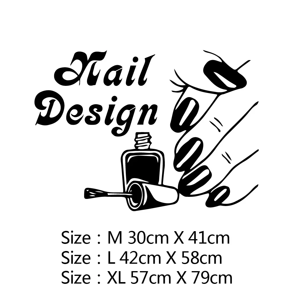 Виниловые обои сделай сам для ногтей настенные Стикеры салона красоты