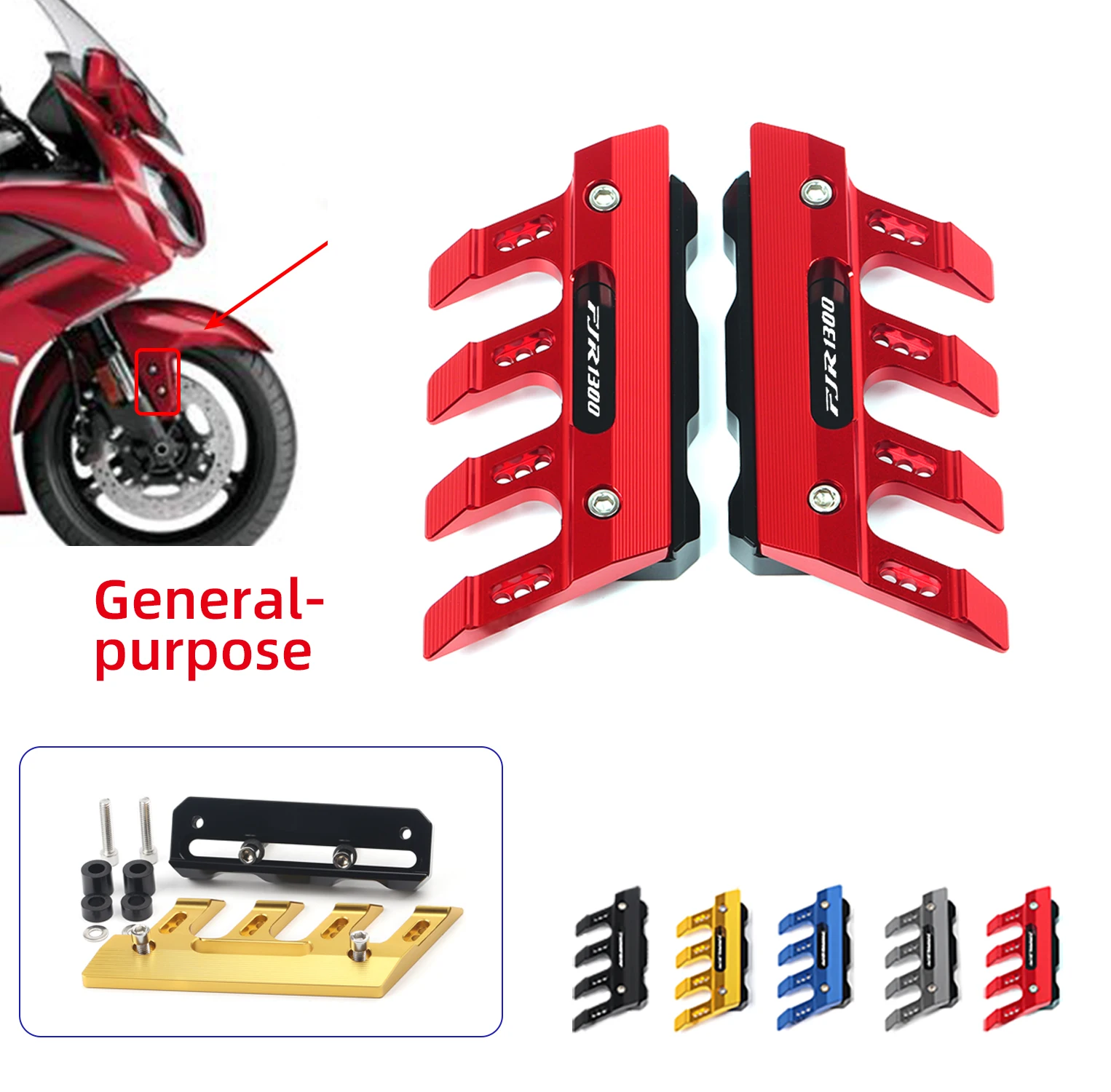 

For YAMAHA FJR1300 FJR 1300 2019 2020 Motorcycle Front Fork Protector Guard Block Front Fender Anti-fall Slider Accessories