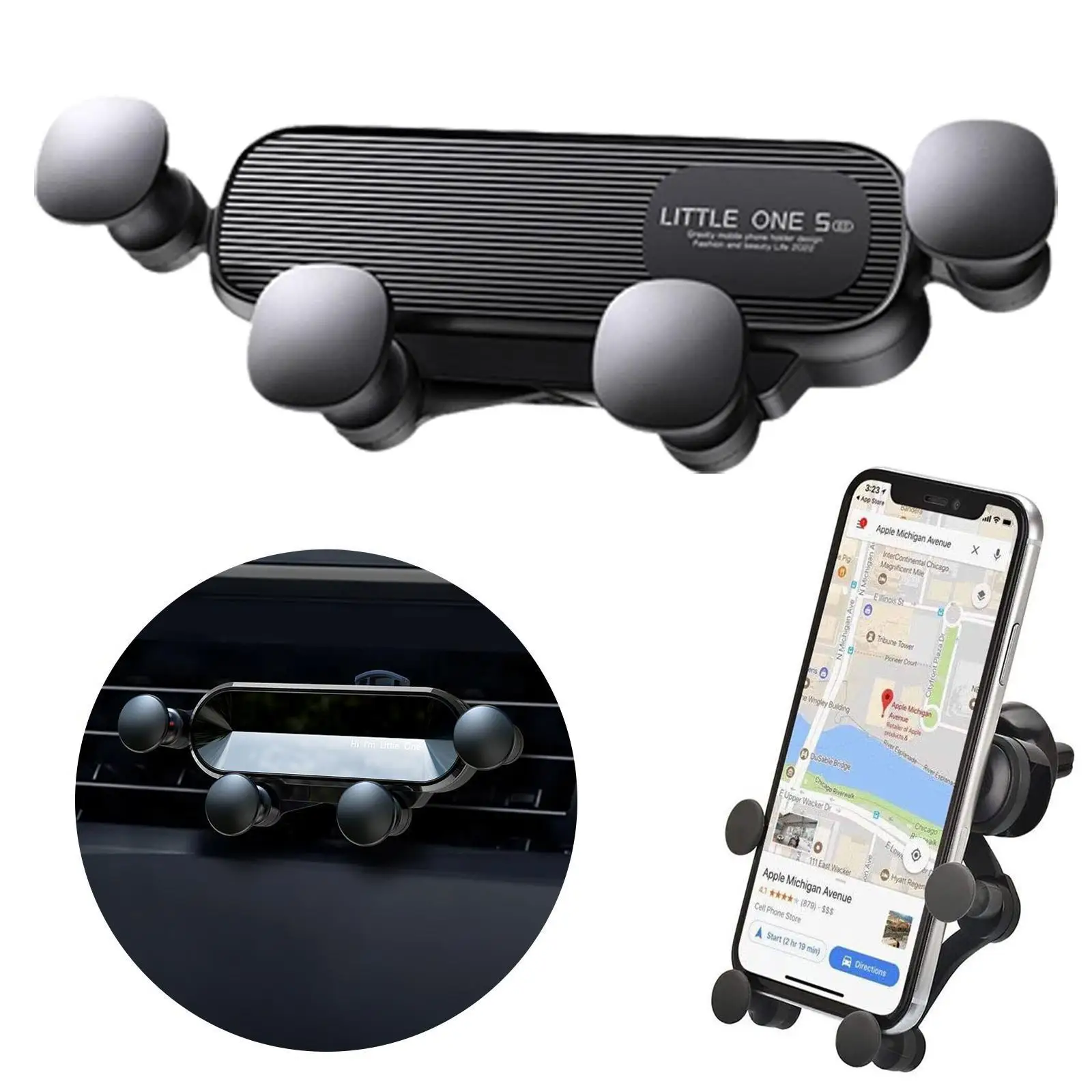 

Gravity Car Phone Holder Air Vent Clip Mount Support GPS Stand For IPhone 13 12 Pro Huawei Xiaomi Redmi Samsung Support For Car