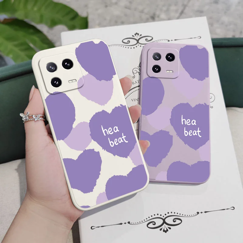 Чехол для телефона Beat Love жидкий силиконовый чехол Xiaomi Mi 14 13 13T 12 12X 12T 12S 11 11T Ultra 10 10T 9