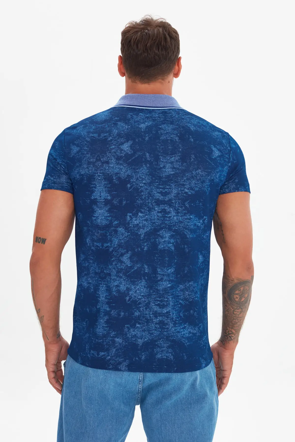 

Trendyol Male Slim Fit Short Sleeve Tie Dye Polo Collar T-shirt TMNSS21PO0259