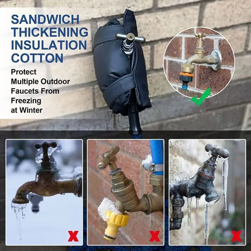 

Leather Faucet Antifreeze Protective Cover Faucet Antifreeze Protective Cover Faucet Cover Insulated Winter Protector Thermal