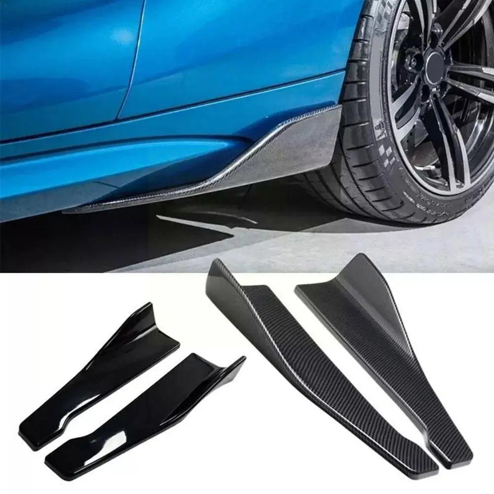 

Universal 48CM Length Car Side Skirt Bumper Spoiler Splitter Protector Scratch For Audi For BMW E90 For VW Golf 5 6 Accesso U4J3
