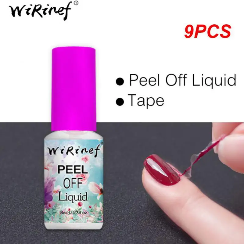 

9 шт., жидкий защитный клей для ногтей, против протекания