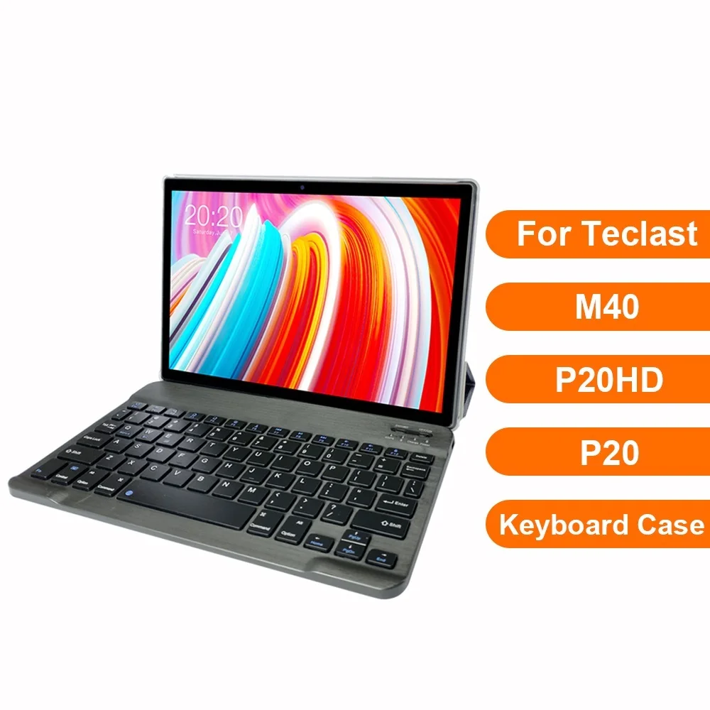 

New` Tablet Accessories Bluetooth Keyboard Tablets Case For Teclast M40 P20HD P20 10.1"Protective Cover Wireless PU Leather