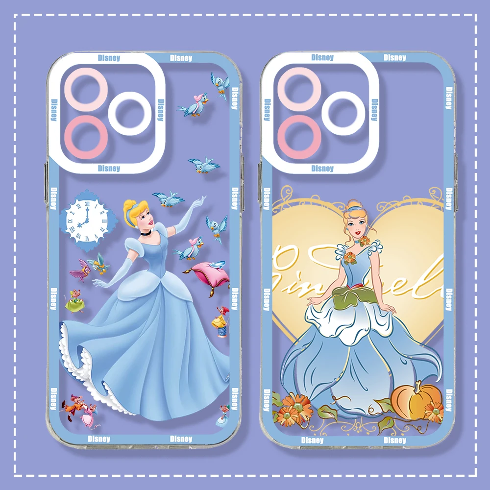 

Disney Princess Design Phone Case for IPhone 14 13 12 Mini 11 Pro Max X XR XS 7 8 SE 2020 Plus Soft Silicone Transparent Cover