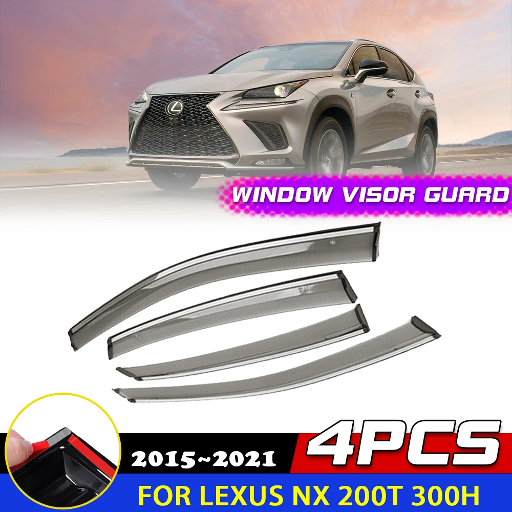 

Автомобильный козырек для окон Lexus NX 200t NX200 300h 300 2015 ~ 2021 2016 2017 2018 2019 2020 навесы солнцезащитный дождь брови дымовой дефлектор Наклейка Защитные аксессуары