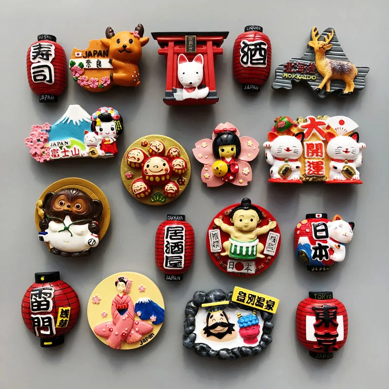 

Japan Fridge Magnets Japanese Tourist Souvenirs Tokyo Cherry Blossom Hokkaido Mt Fuji Scenic Magnetic Refrigerator Stickers