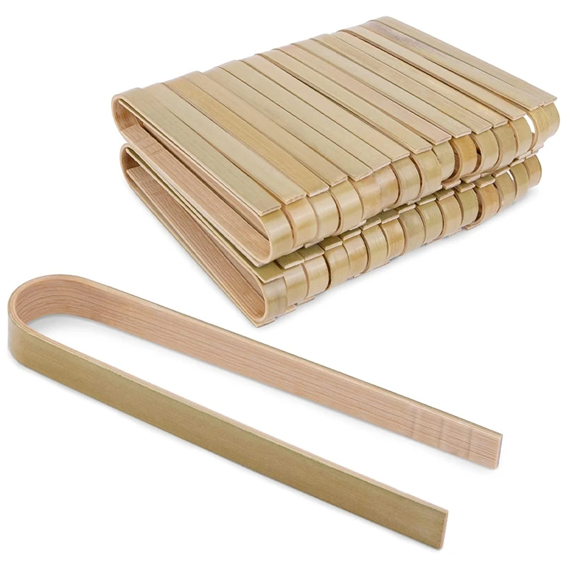 

Деревянные щипцы LJL, мини-тостер, мини-Бамбуковые щипцы для кухни, деревянные кухонные щипцы, 60 шт.