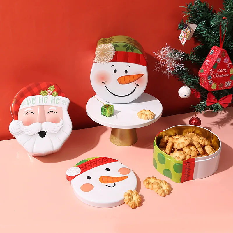 

Santa Candy Biscuit Storage Box Christmas Holiday Accessories Free Shipping Items Desk Jewelry Stationery Organizers Kawaii Caja