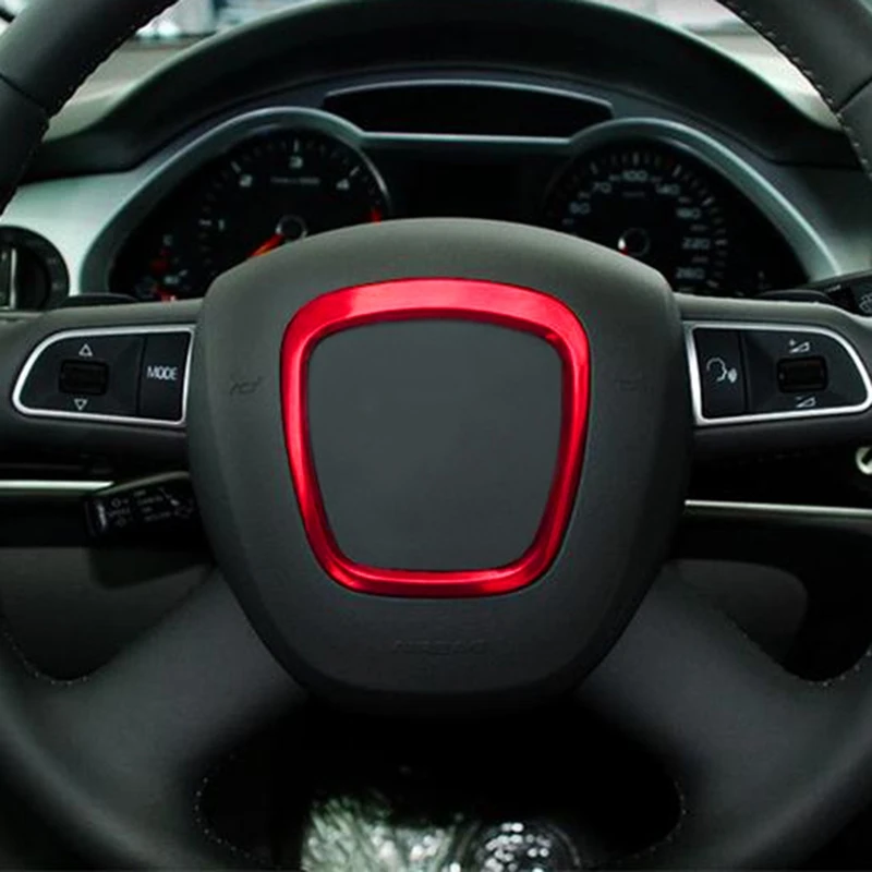 Автомобильная хромированная отделка рулевого колеса наклейка фоторамка для A3 A4