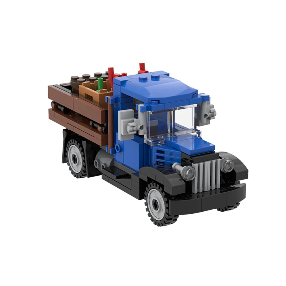 

BuildMoc Ретро 1930 с доставкой, ферма, модель в деревне, продовольственный фургон, автомобиль, трактор, кирпичные игрушки, подарок для детей